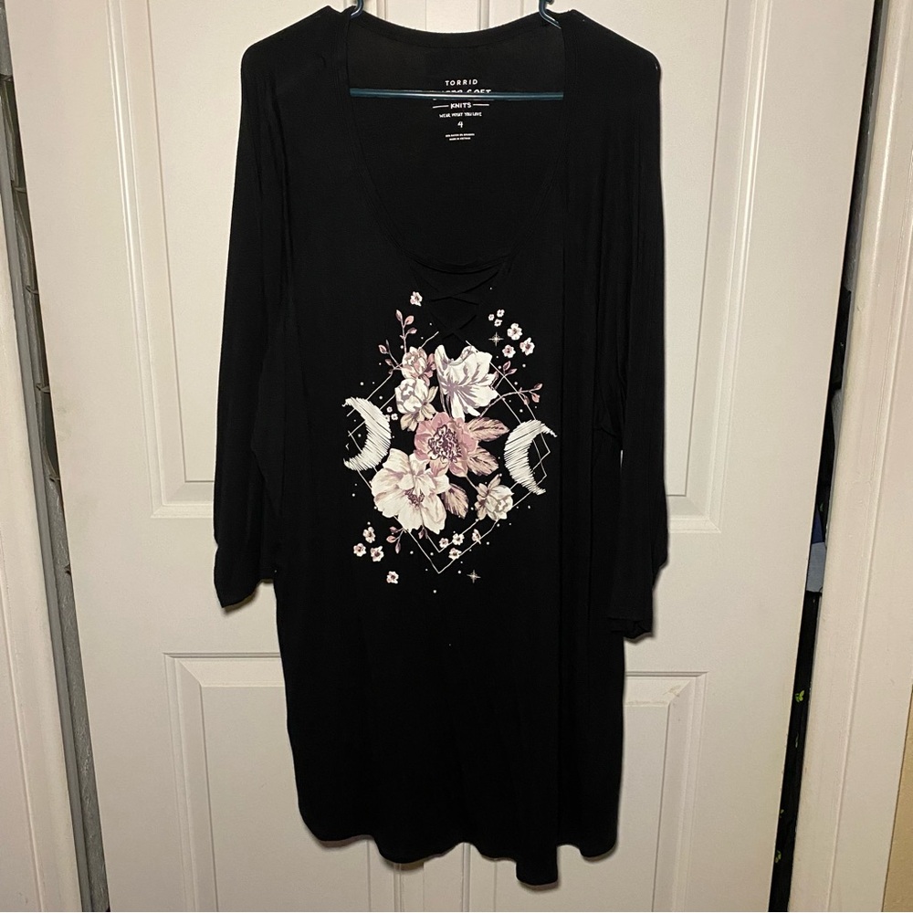 Torrid Black Long Sleeve Casual Shirt